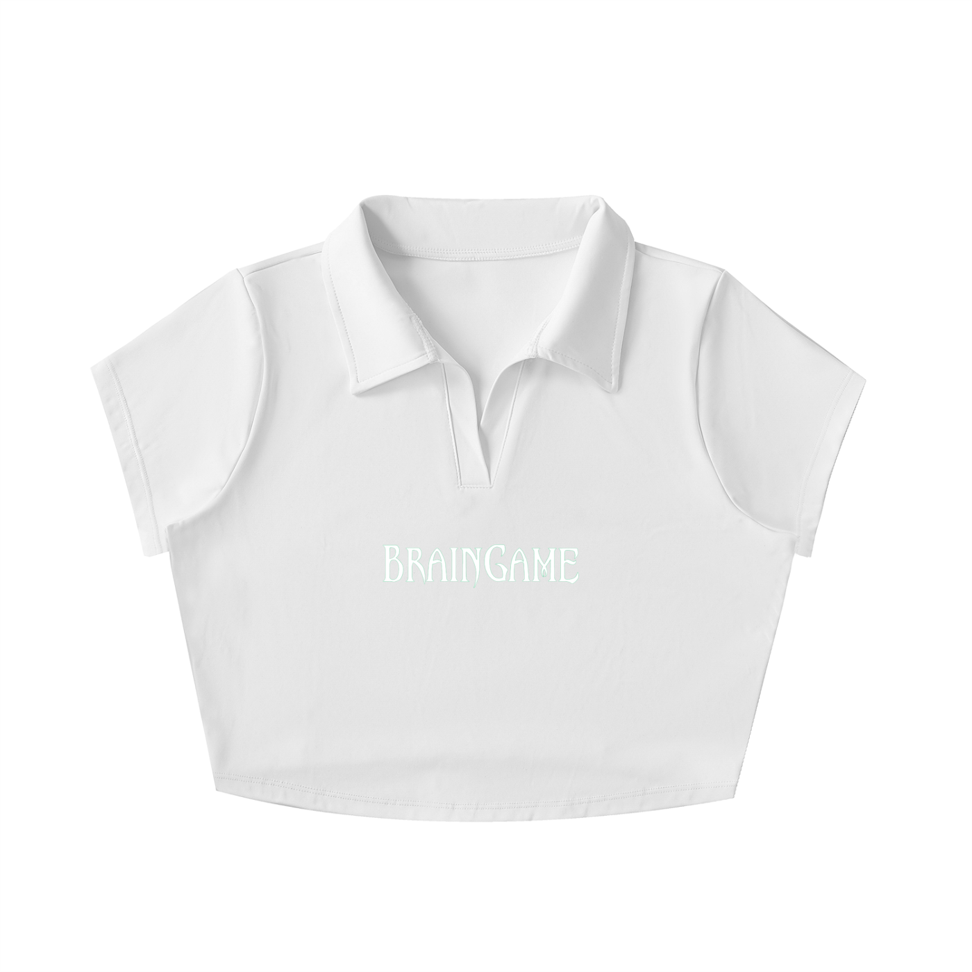 BG Women’s V-Neck Lapel Crop Top