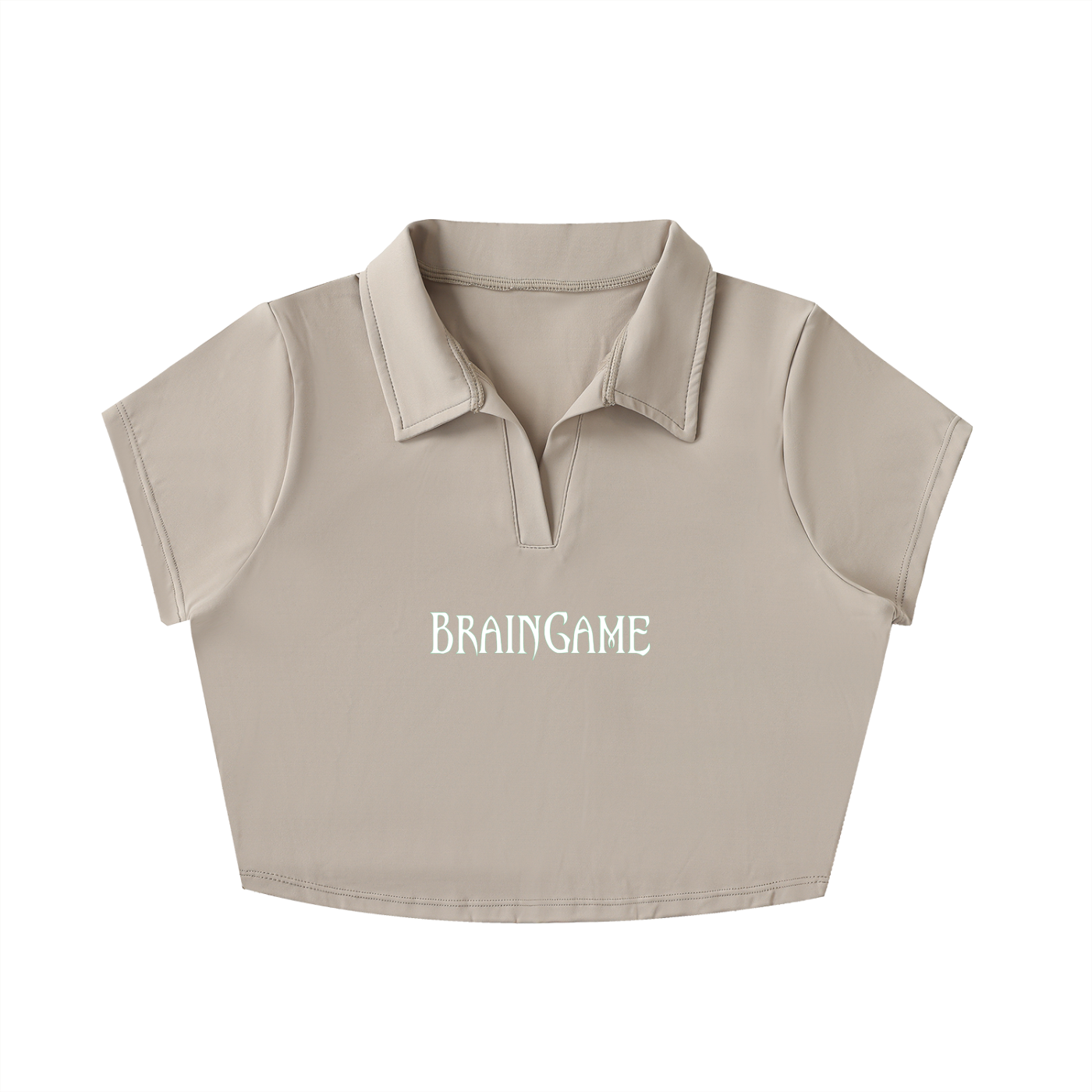 BG Women’s V-Neck Lapel Crop Top