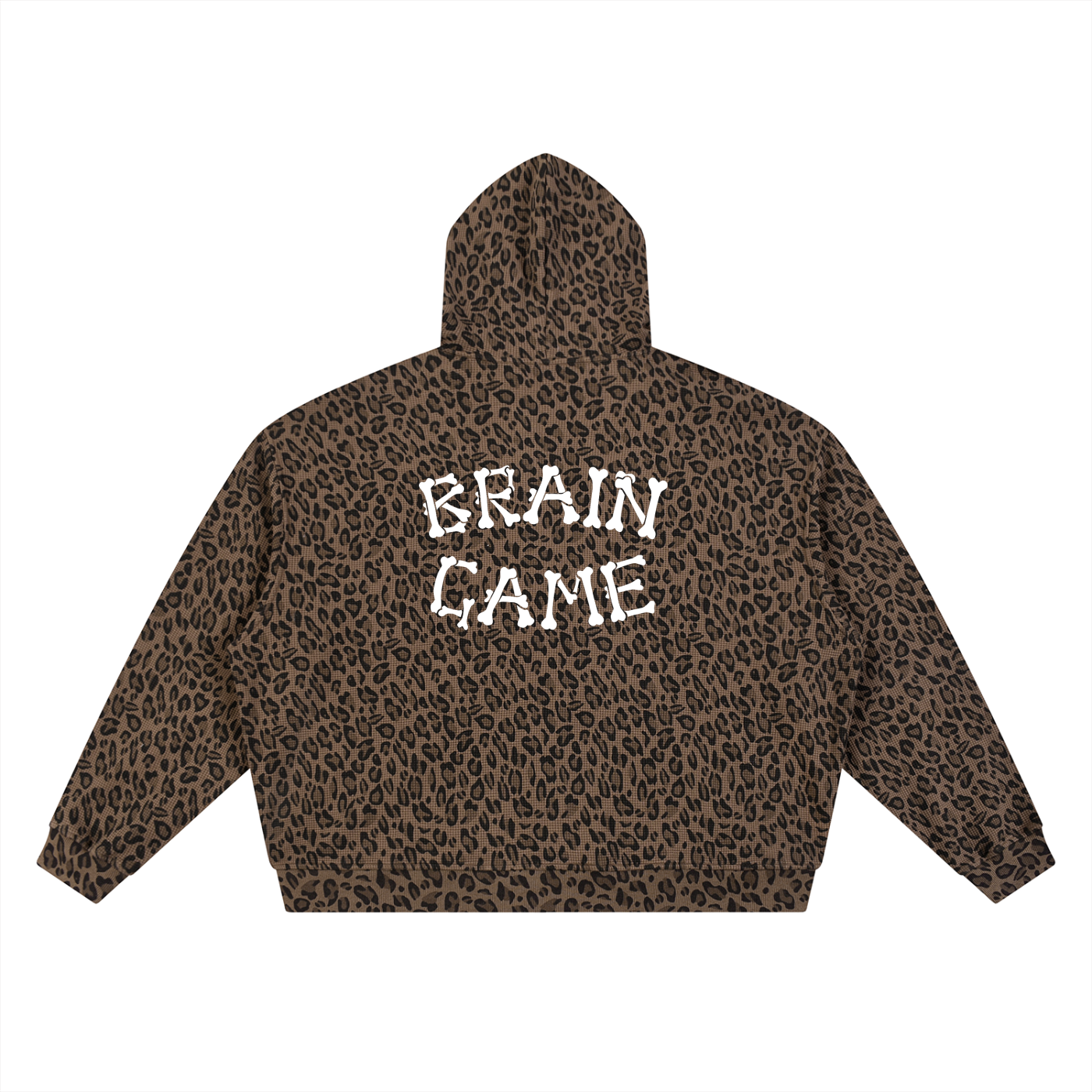 BG Unisex Leopard Print Waffle Hoodie