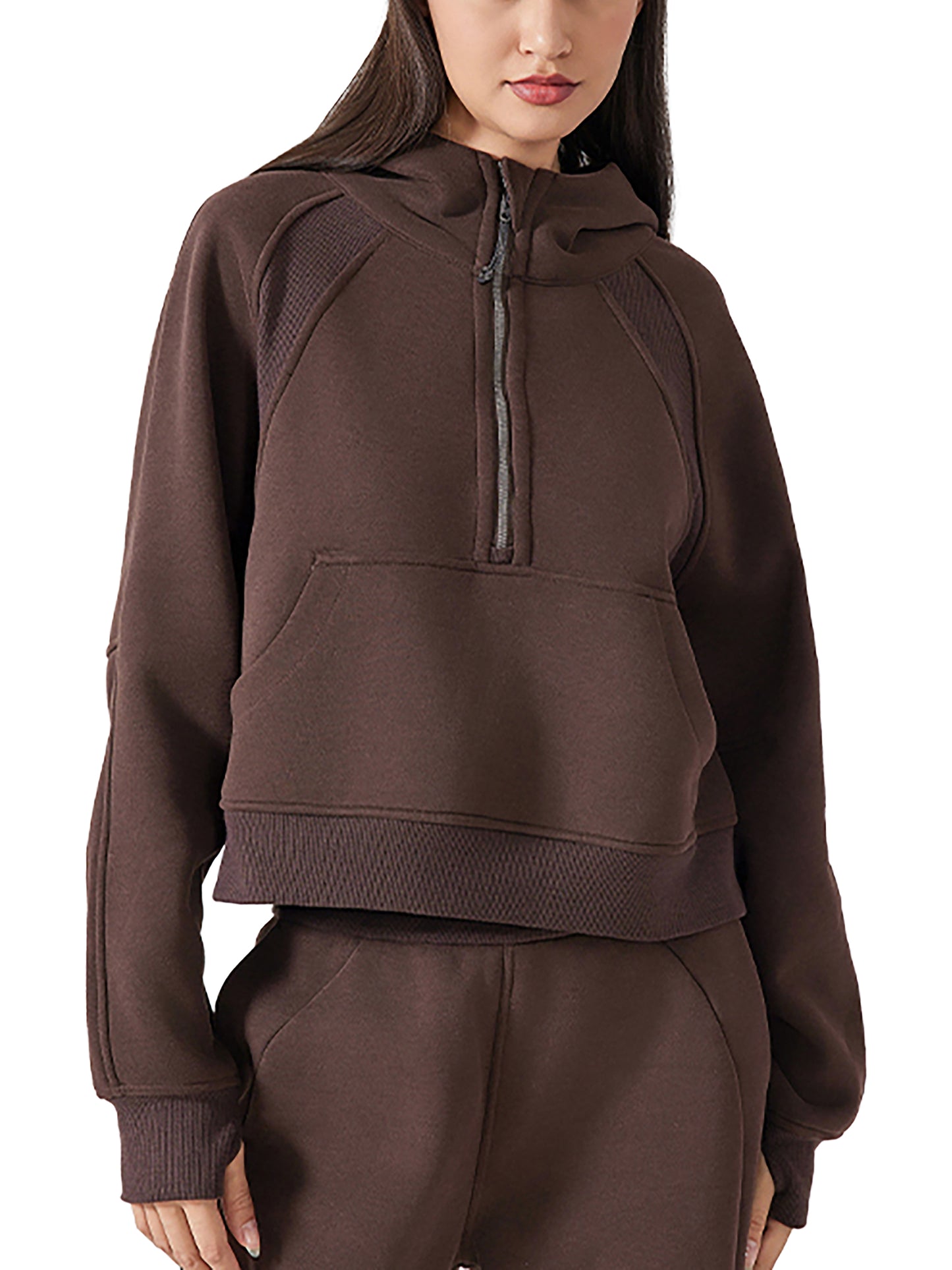 BG Women’s Cropped Half-Zip Hoodie