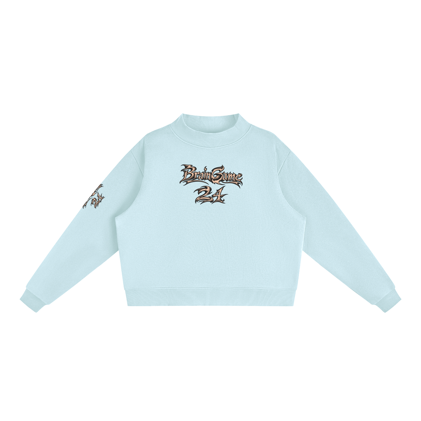 BG Essential “New Wave” Mock-Neck Crew