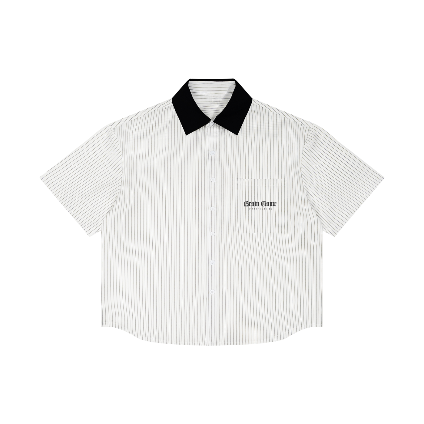 BG Unisex Contrast Collar Shirt Boxy