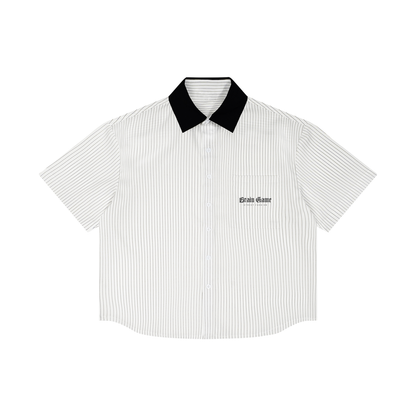 BG Unisex Contrast Collar Shirt Boxy