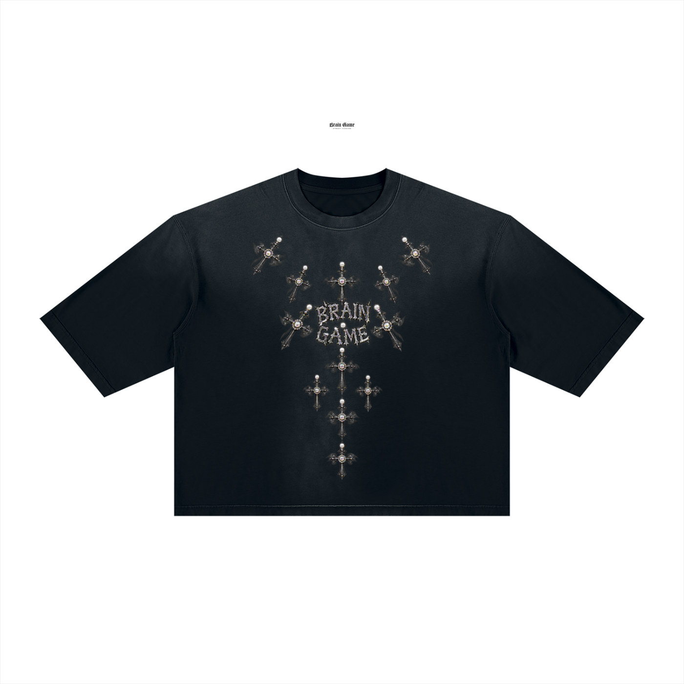 BG Unisex ”Almighty” Vintage Wash Boxy T-Shirt