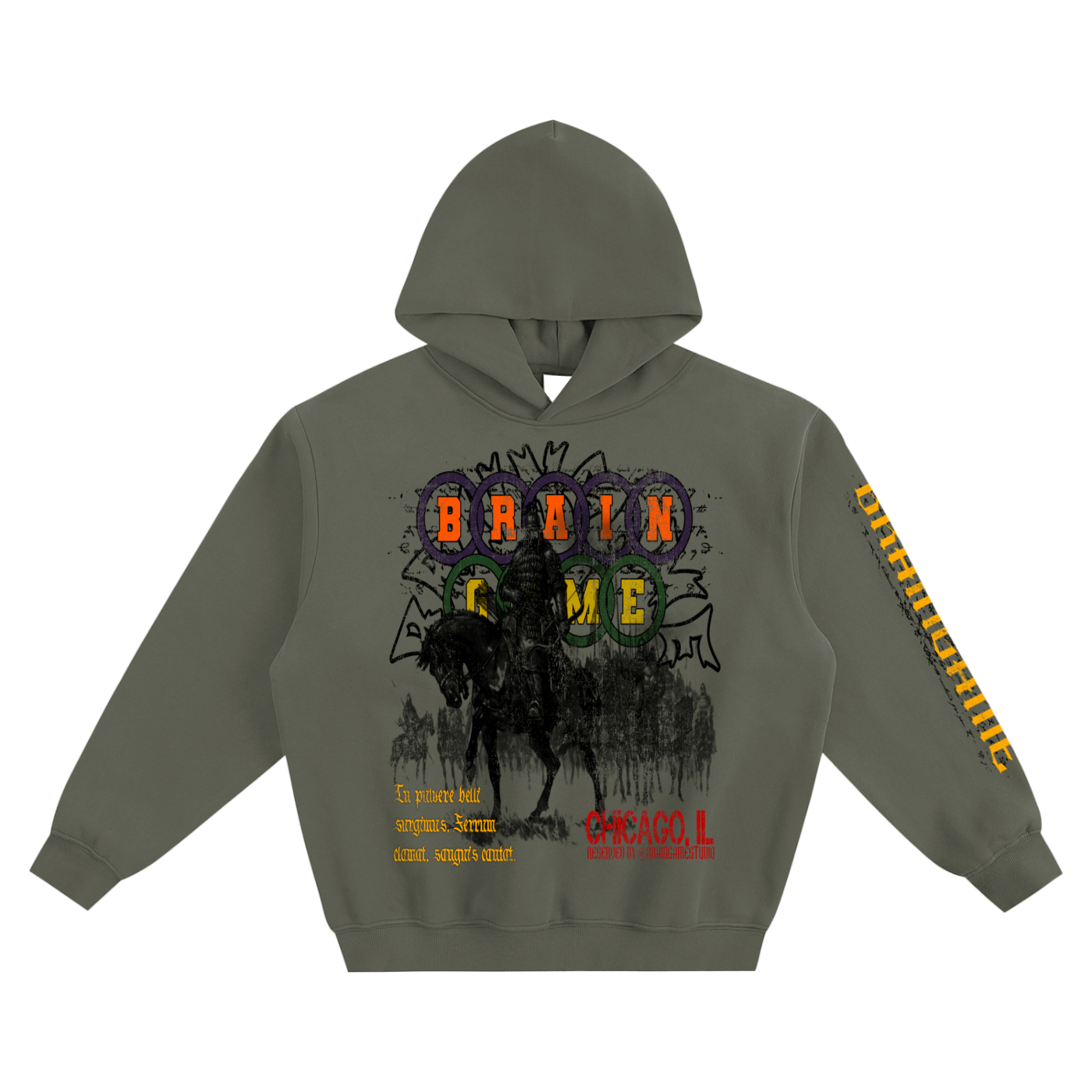 BG “Warrior” Fleeced Boxy Hoodie