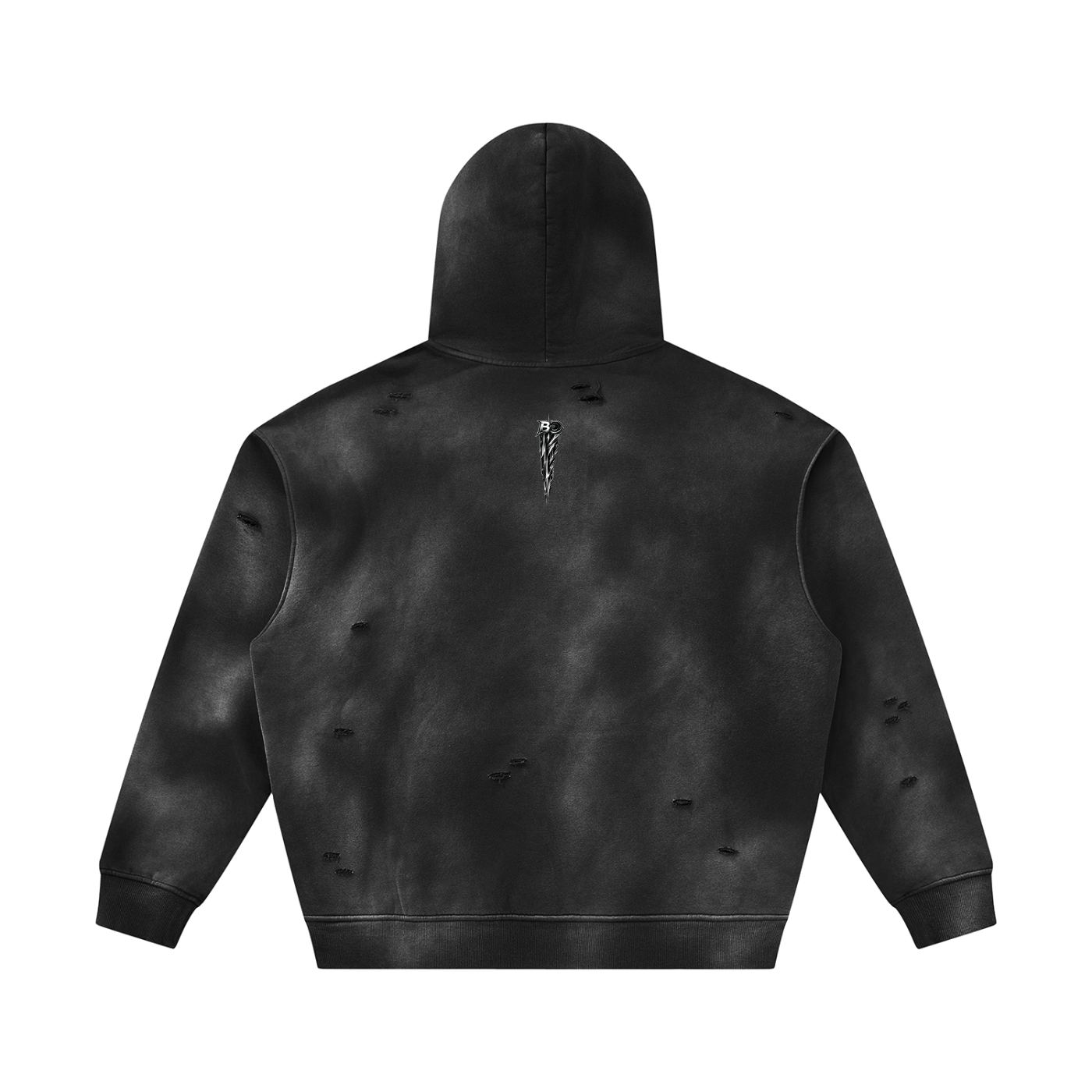 BG “In The Clouds” Unisex Sunfade Frayed Fleece Hoodie
