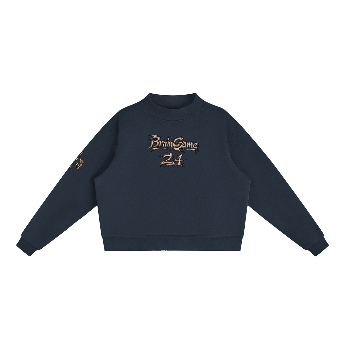 BG Essential “New Wave” Mock-Neck Crew