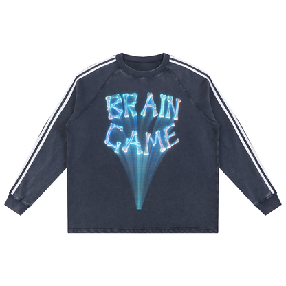 BG Snow Washed Contrast Tape Sweatshirt