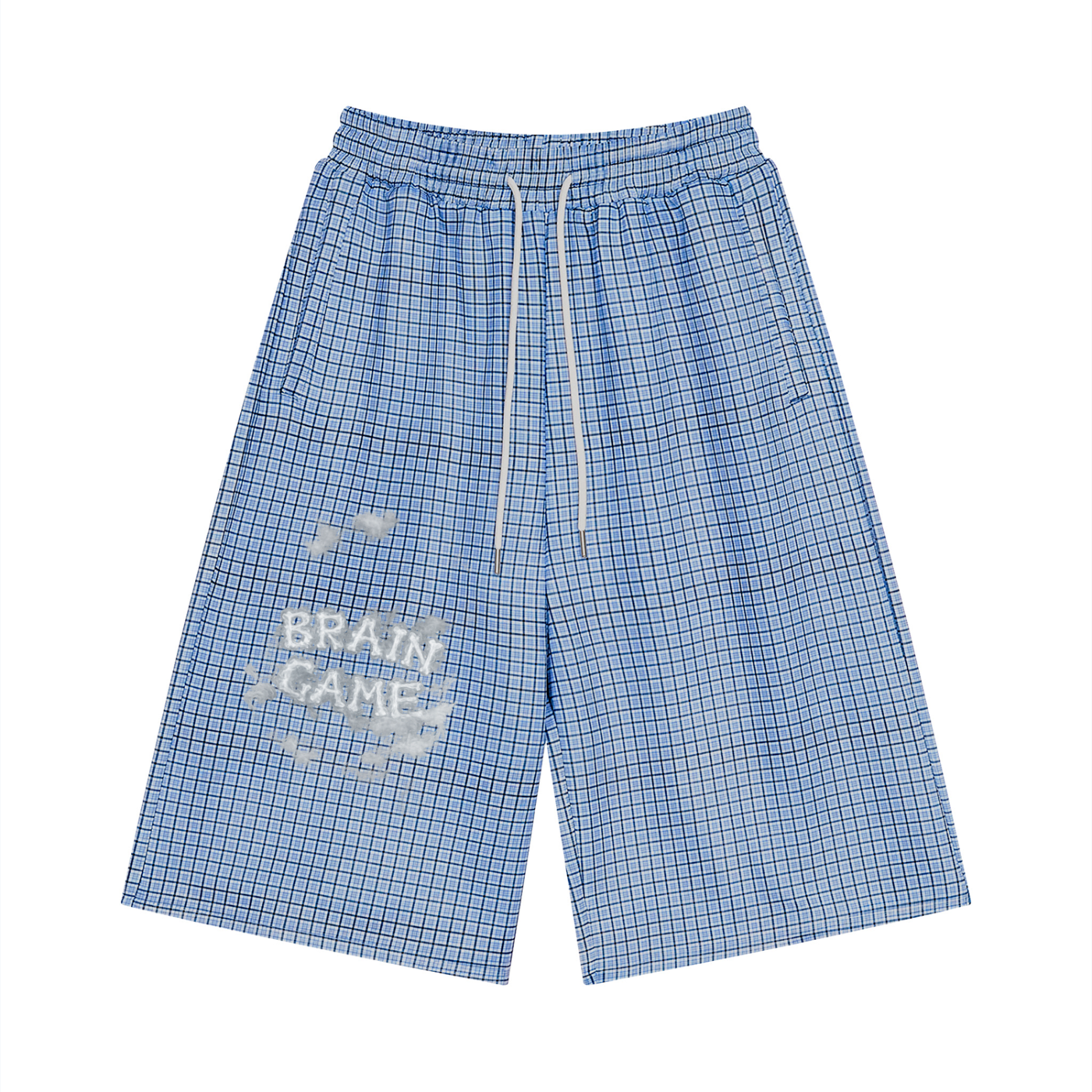BG Unisex “In The Clouds” Plaid Shorts