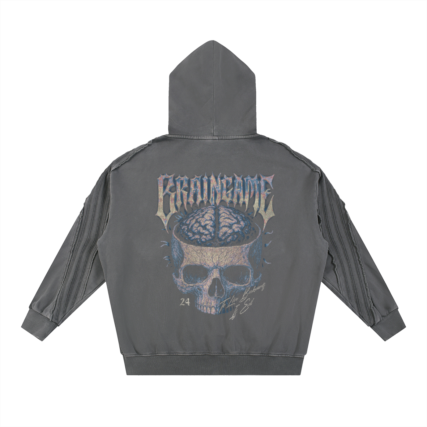 BG “Bikers”  Raw Edge Hoodie