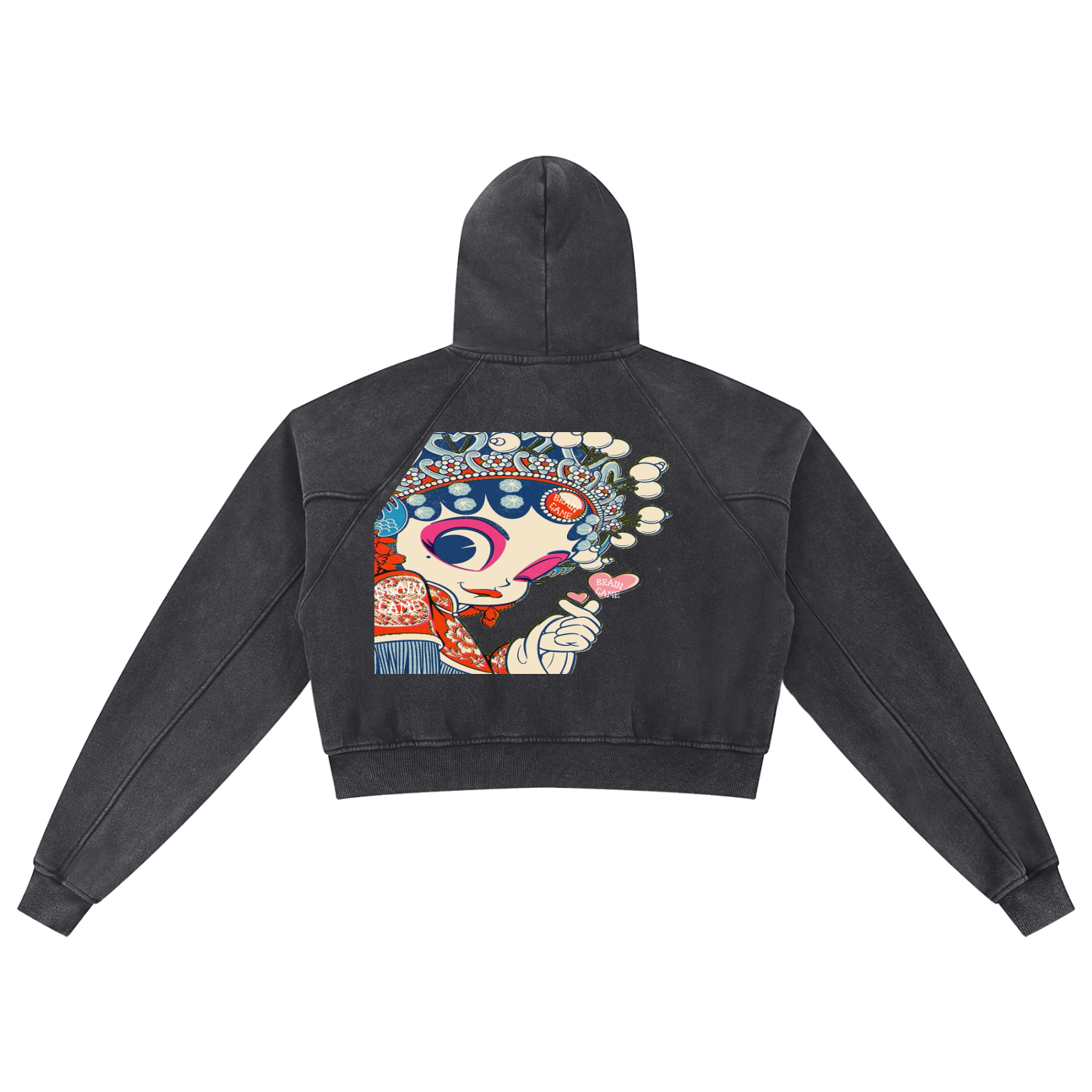 BG A Women’s “Touch” Snow Washed Cropped Hoodie