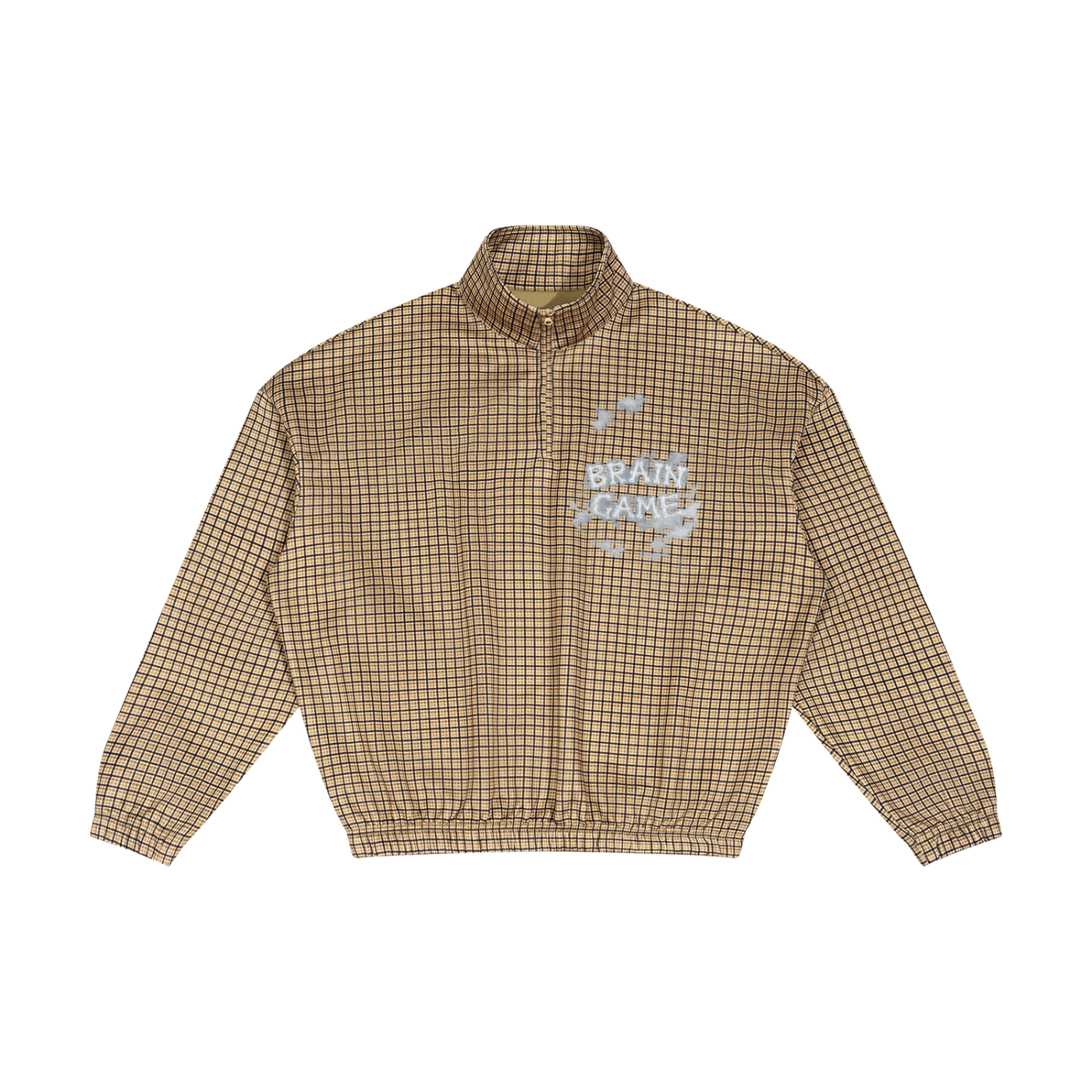 BG Unisex “In The Clouds” Plaid-Zip Sweatshirt