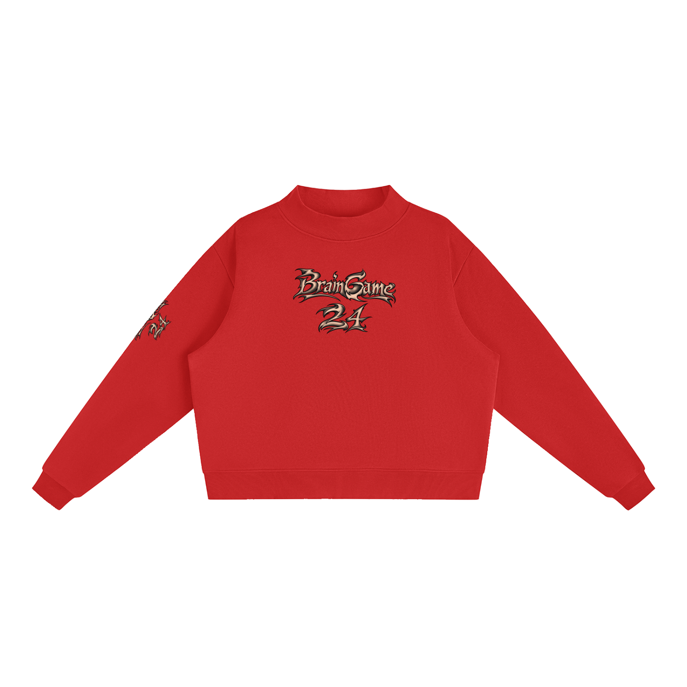 BG Essential “New Wave” Mock-Neck Crew
