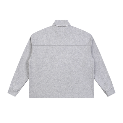 BG “Half-Zip” Raw Edge Sweatshirt