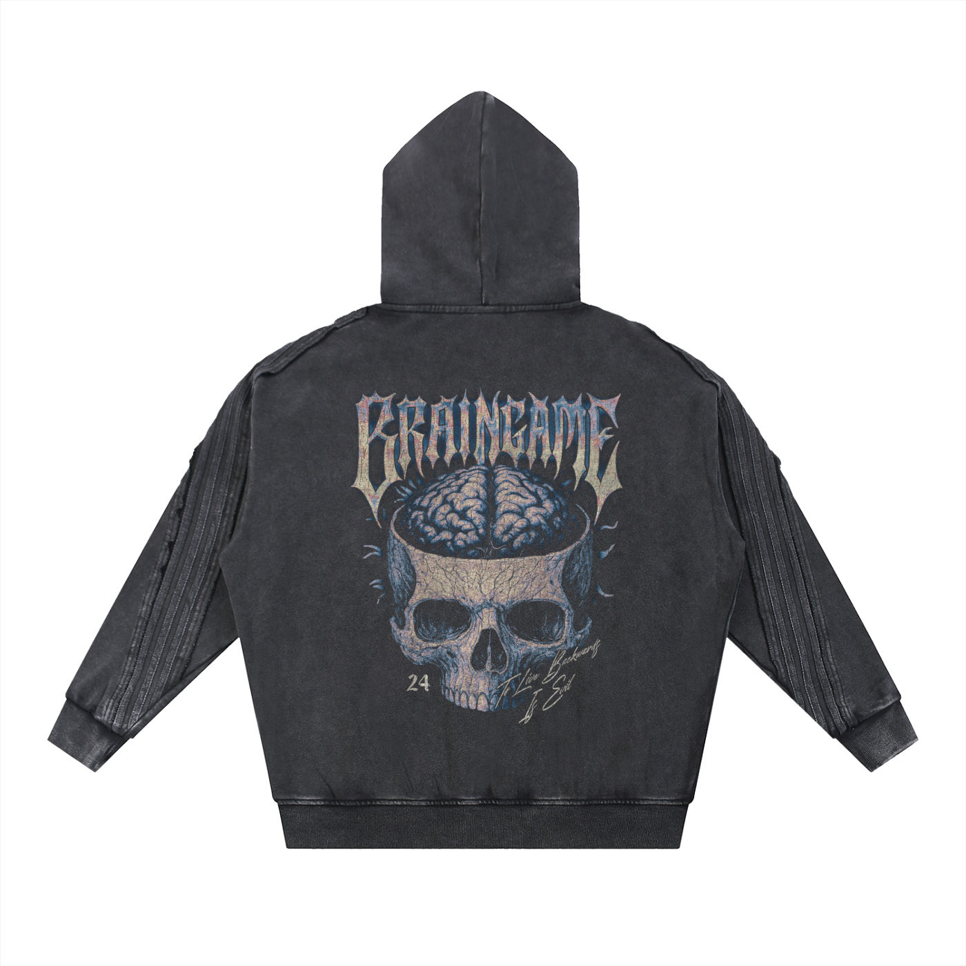 BG “Bikers”  Raw Edge Hoodie