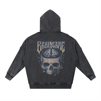 BG “Bikers”  Raw Edge Hoodie