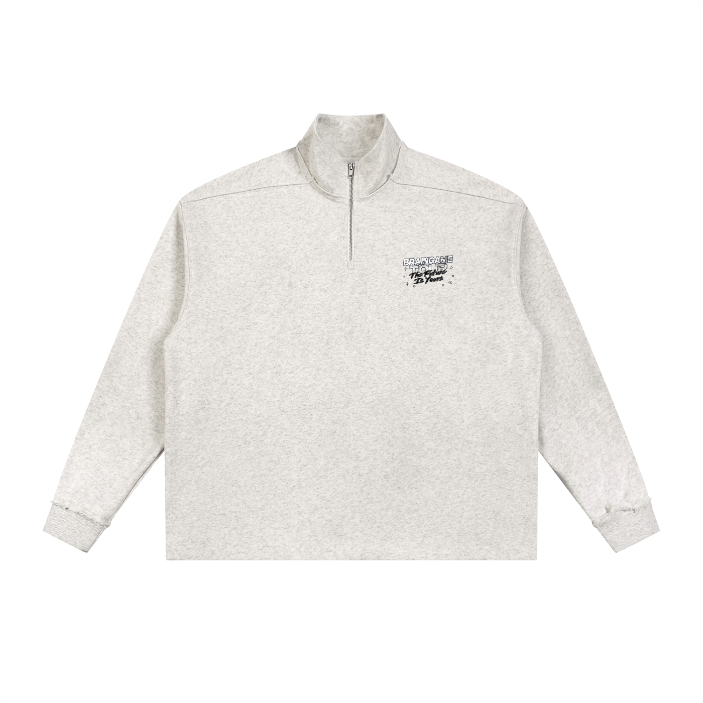 BG “Half-Zip” Raw Edge Sweatshirt