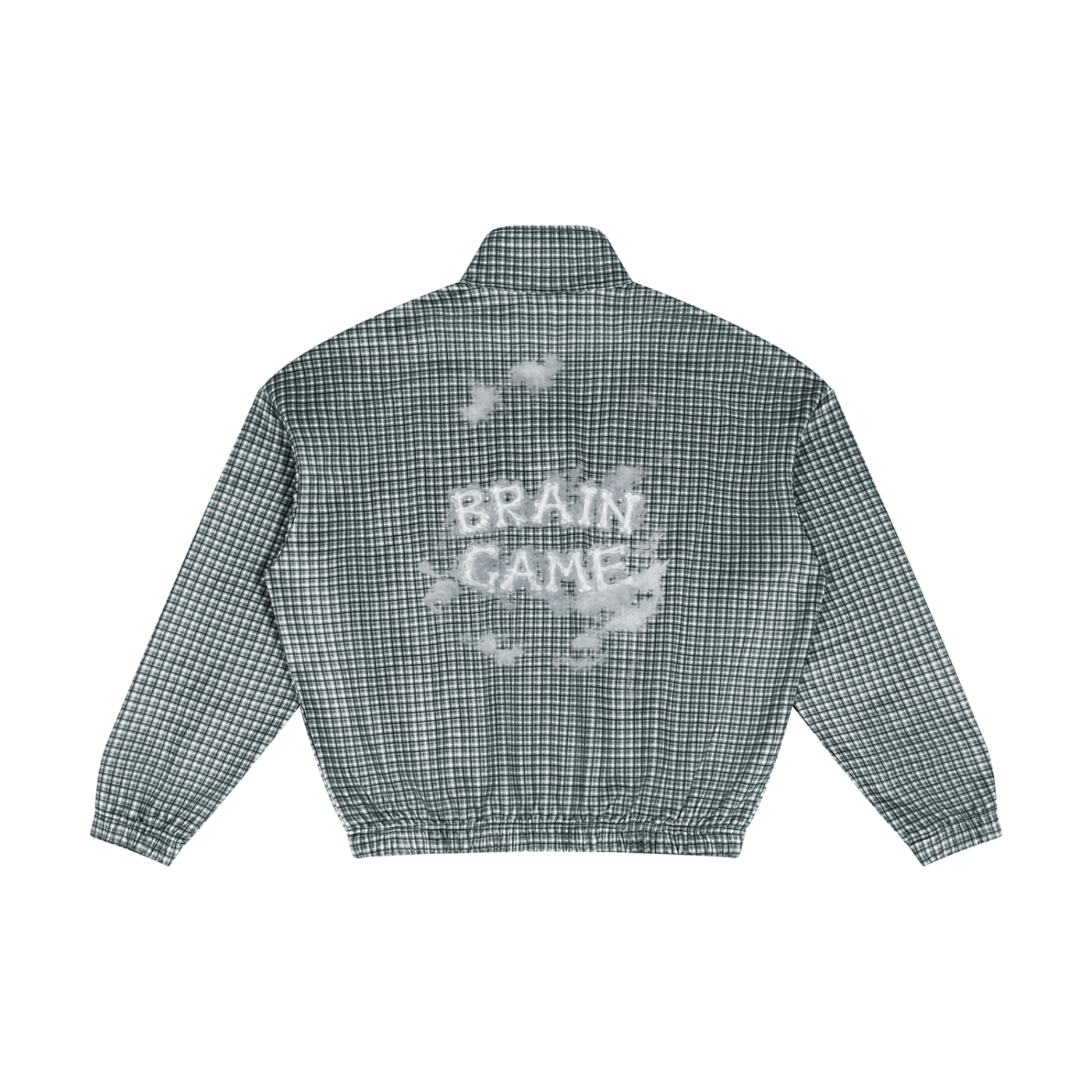 BG Unisex “In The Clouds” Plaid-Zip Sweatshirt