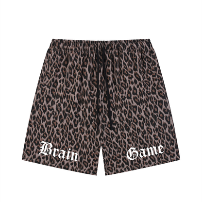BG Unisex Heavyweight Leopard Shorts