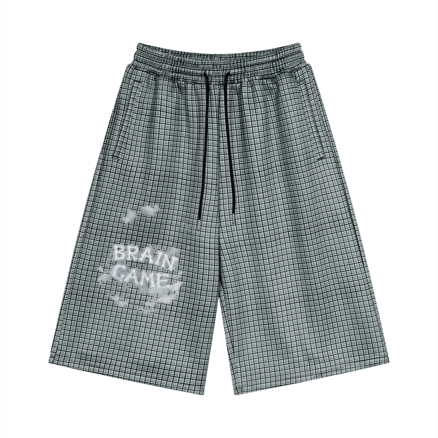 BG Unisex “In The Clouds” Plaid Shorts