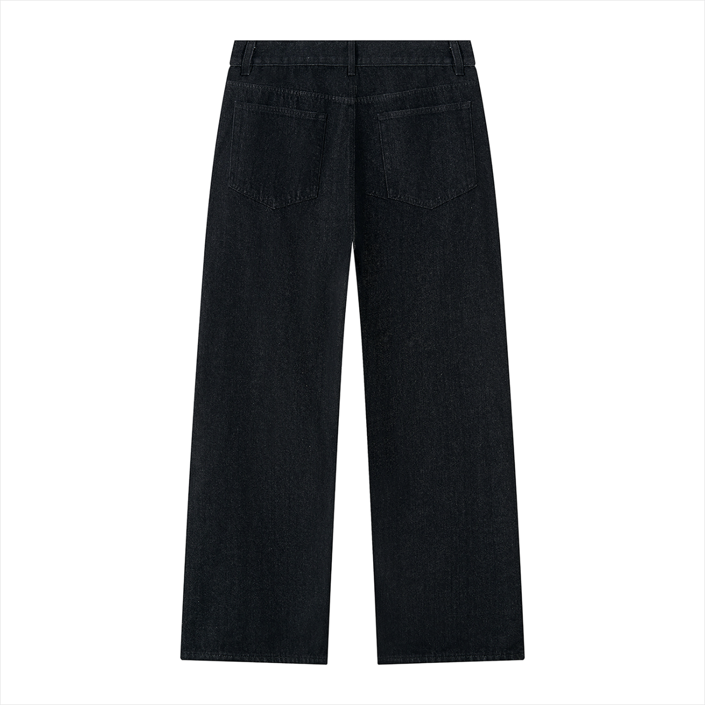 BG Men's “Buttons” Vintage Wash Wide Leg Denim Jeans
