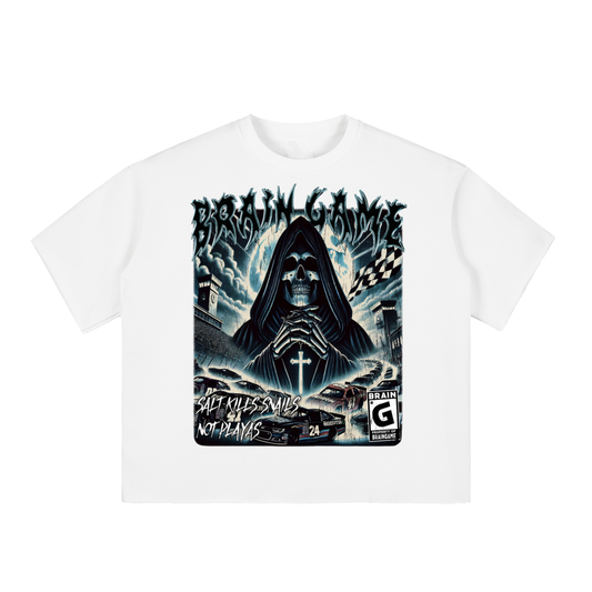 BG Boxy “To Live” Raw-Edge Tee