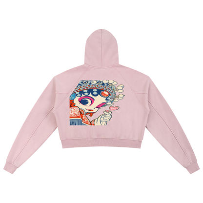 BG A Women’s “Touch” Snow Washed Cropped Hoodie