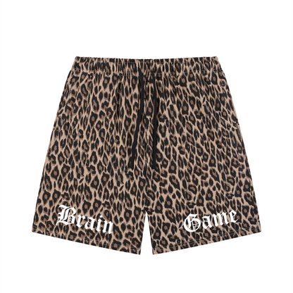 BG Unisex Heavyweight Leopard Shorts