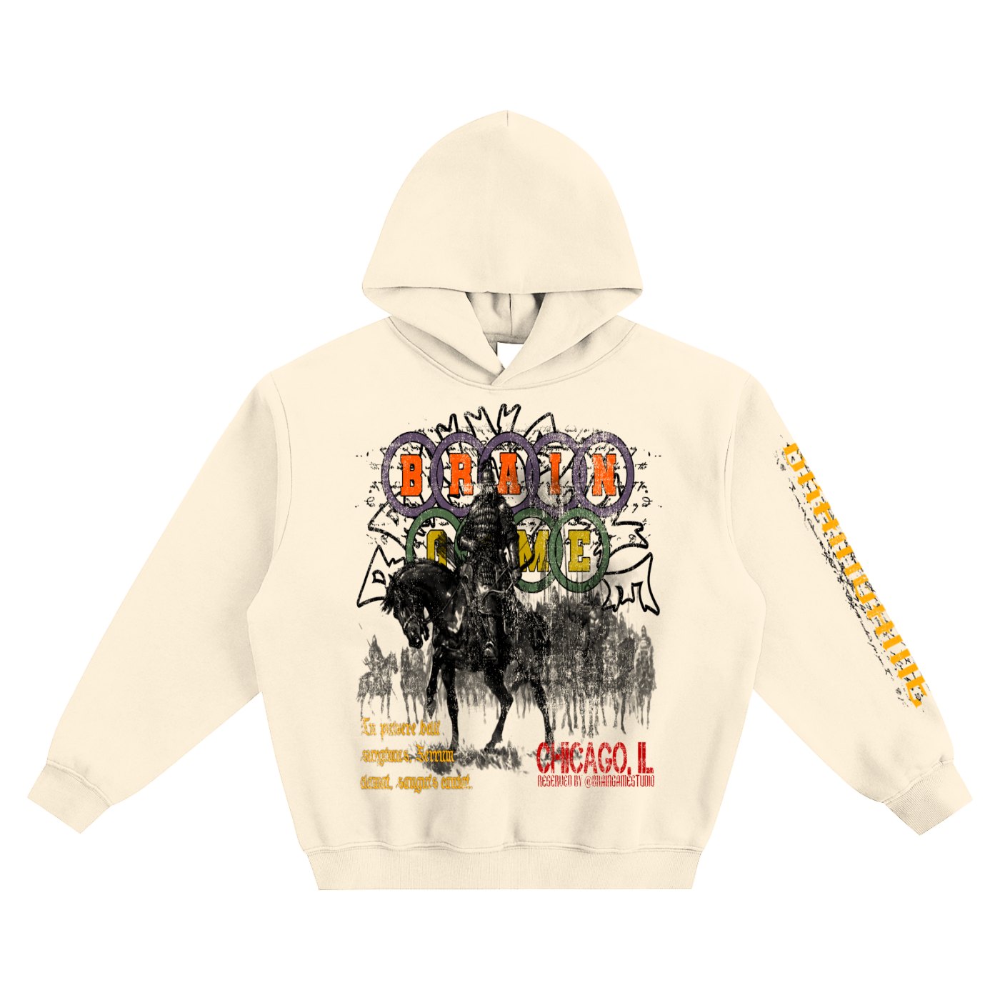 BG “Warrior” Fleeced Boxy Hoodie