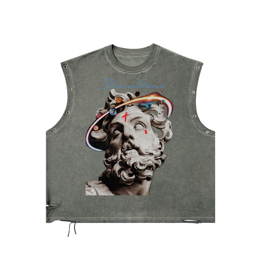 BG CA Eye Distressed Tank Top