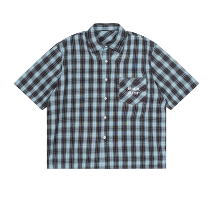 BG Plaid Short Sleeve Boxy Shirt