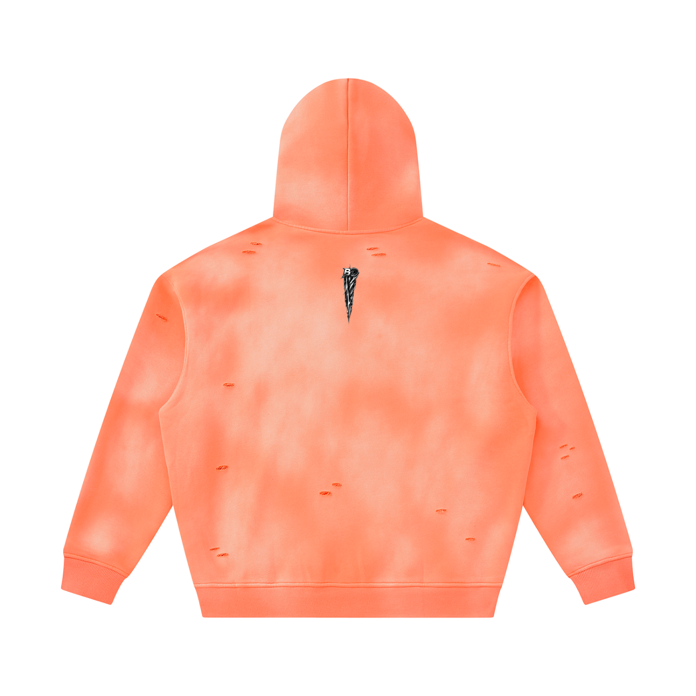 BG “In The Clouds” Unisex Sunfade Frayed Fleece Hoodie