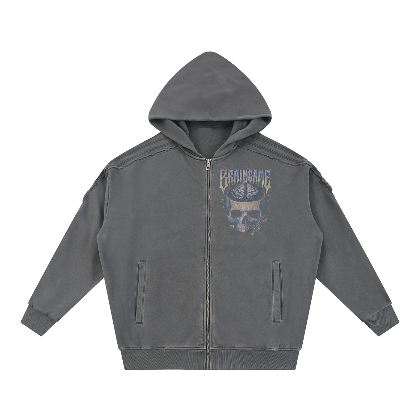 BG “Bikers”  Raw Edge Hoodie