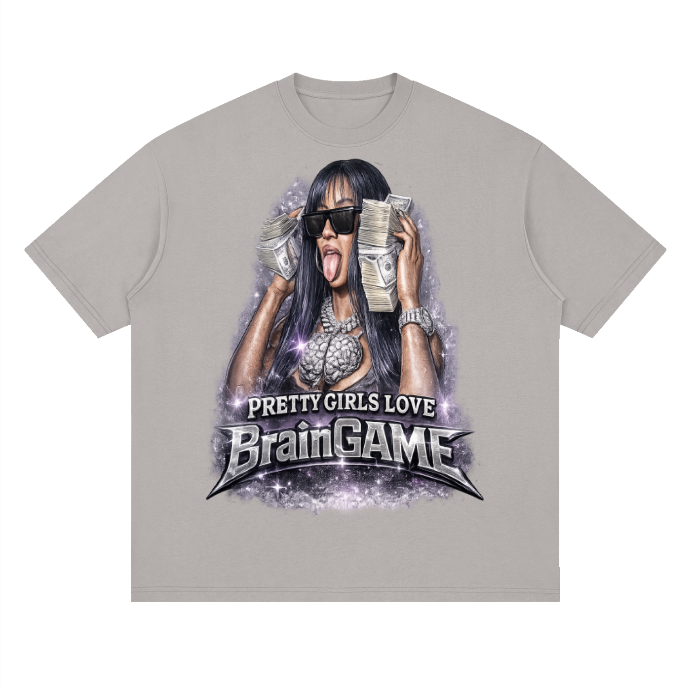 BG “Pretty Girls” Streetwear Loose Drop Shoulder T-Shirt
