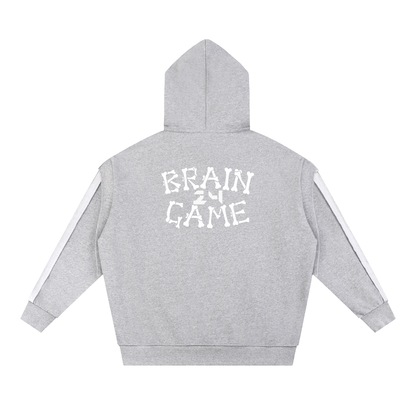 BG “Classic” Raw Edge Double Layered Zip Hoodie