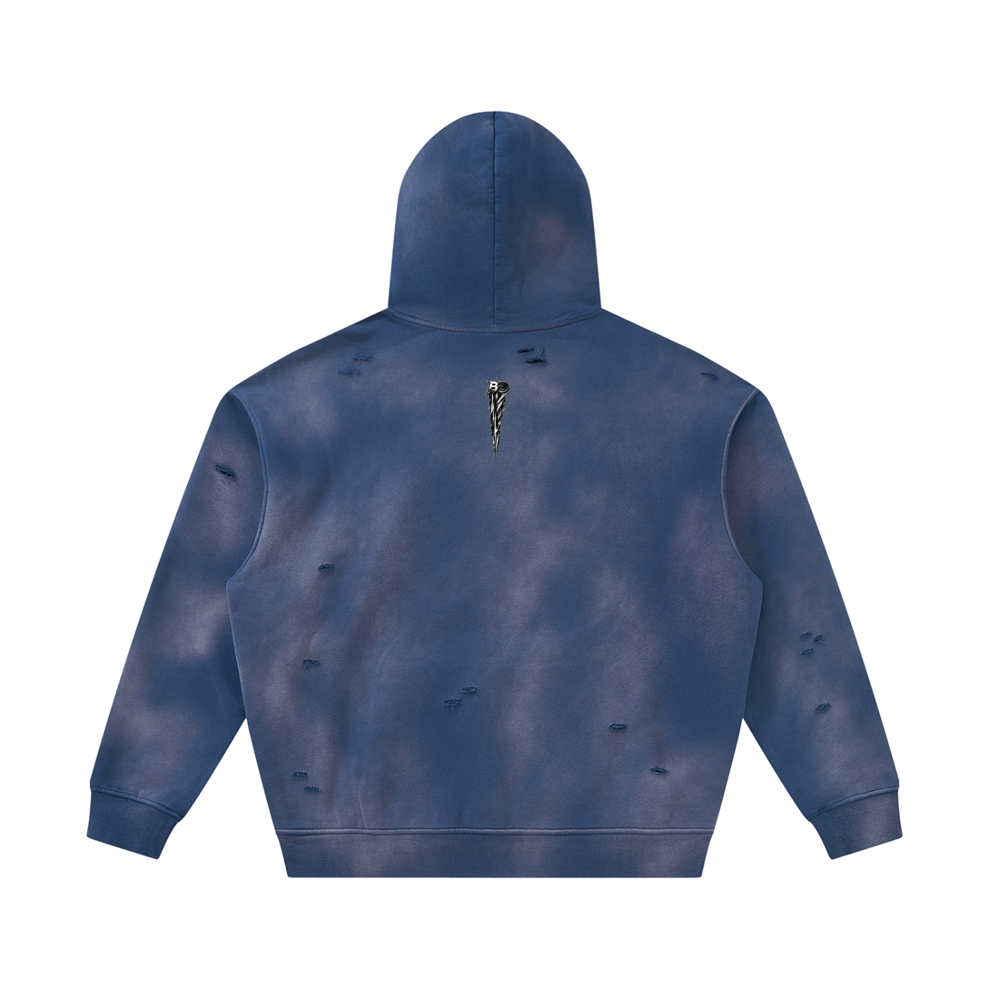 BG “In The Clouds” Unisex Sunfade Frayed Fleece Hoodie