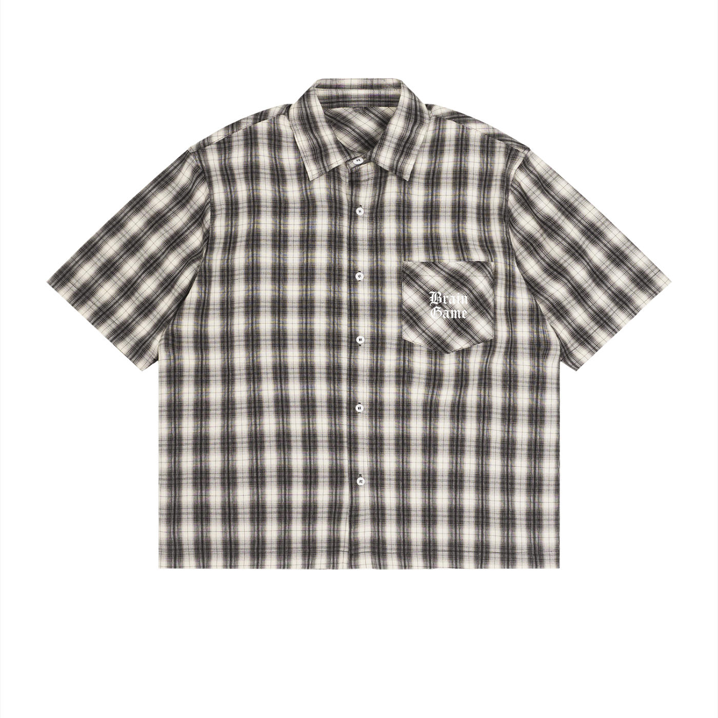 BG Plaid Short Sleeve Boxy Shirt