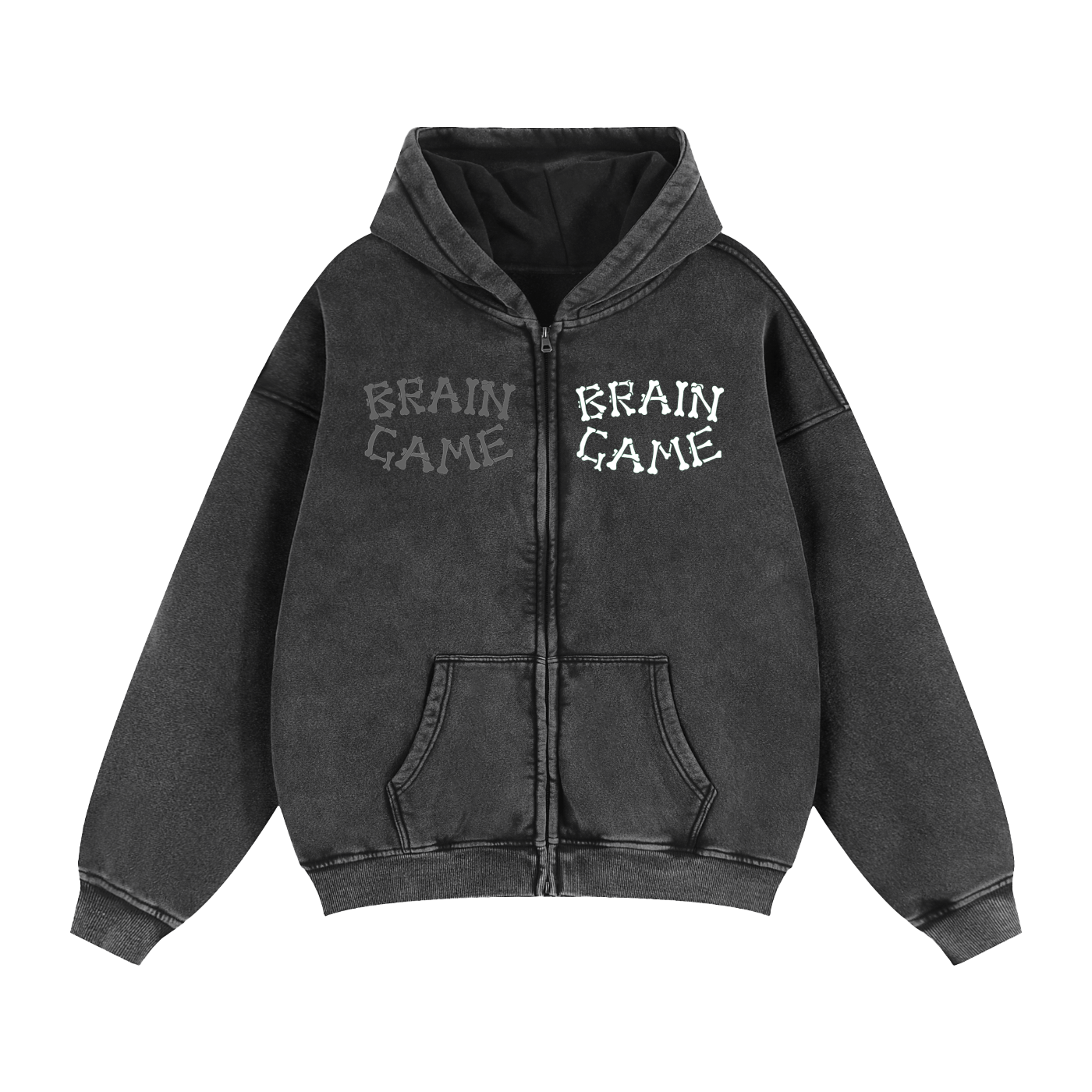 BG Zip Boxy Hoodie