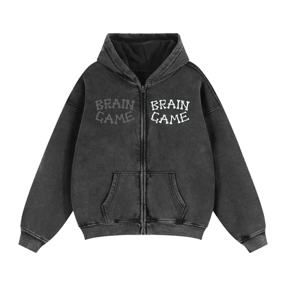 BG Zip Boxy Hoodie