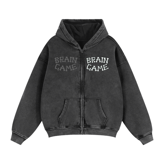BG Zip Boxy Hoodie