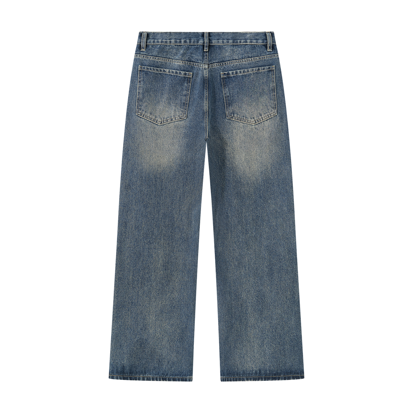 BG Men’s Vintage Wash Straight Leg Blue Jeans