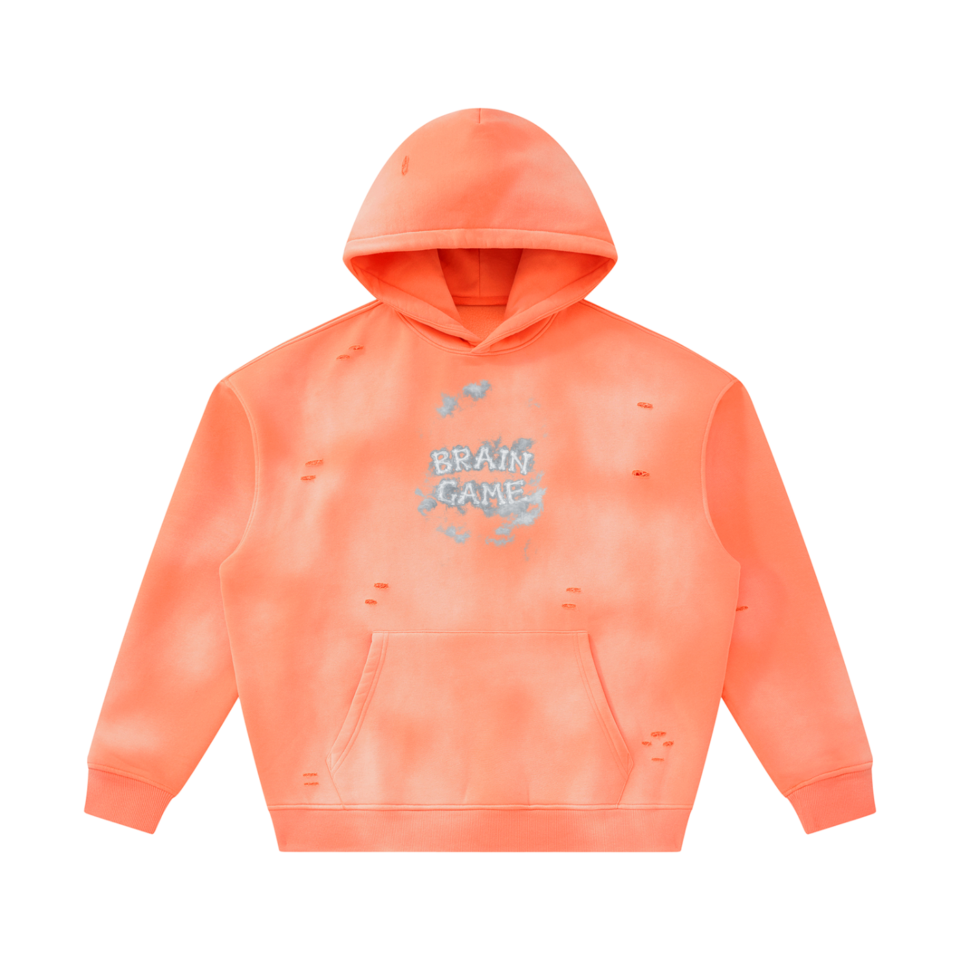 BG “In The Clouds” Unisex Sunfade Frayed Fleece Hoodie