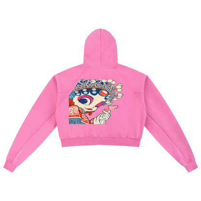 BG A Women’s “Touch” Snow Washed Cropped Hoodie