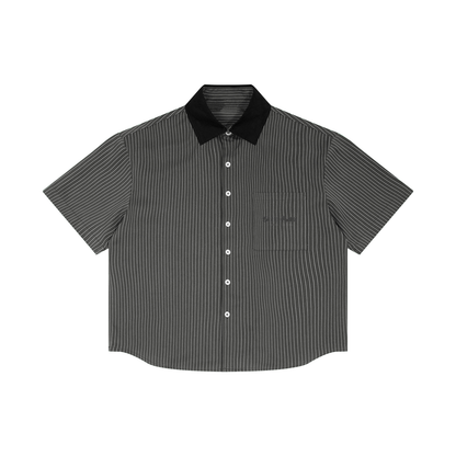 BG Unisex Contrast Collar Shirt Boxy