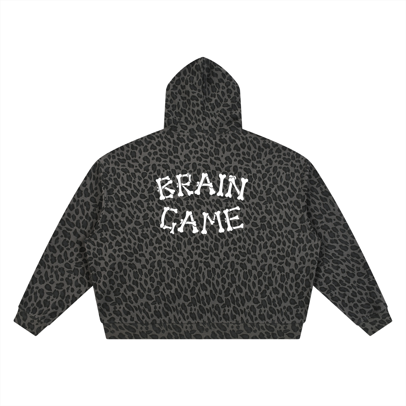 BG Unisex Leopard Print Waffle Hoodie