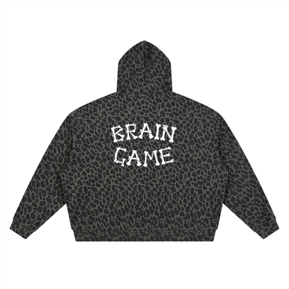 BG Unisex Leopard Print Waffle Hoodie