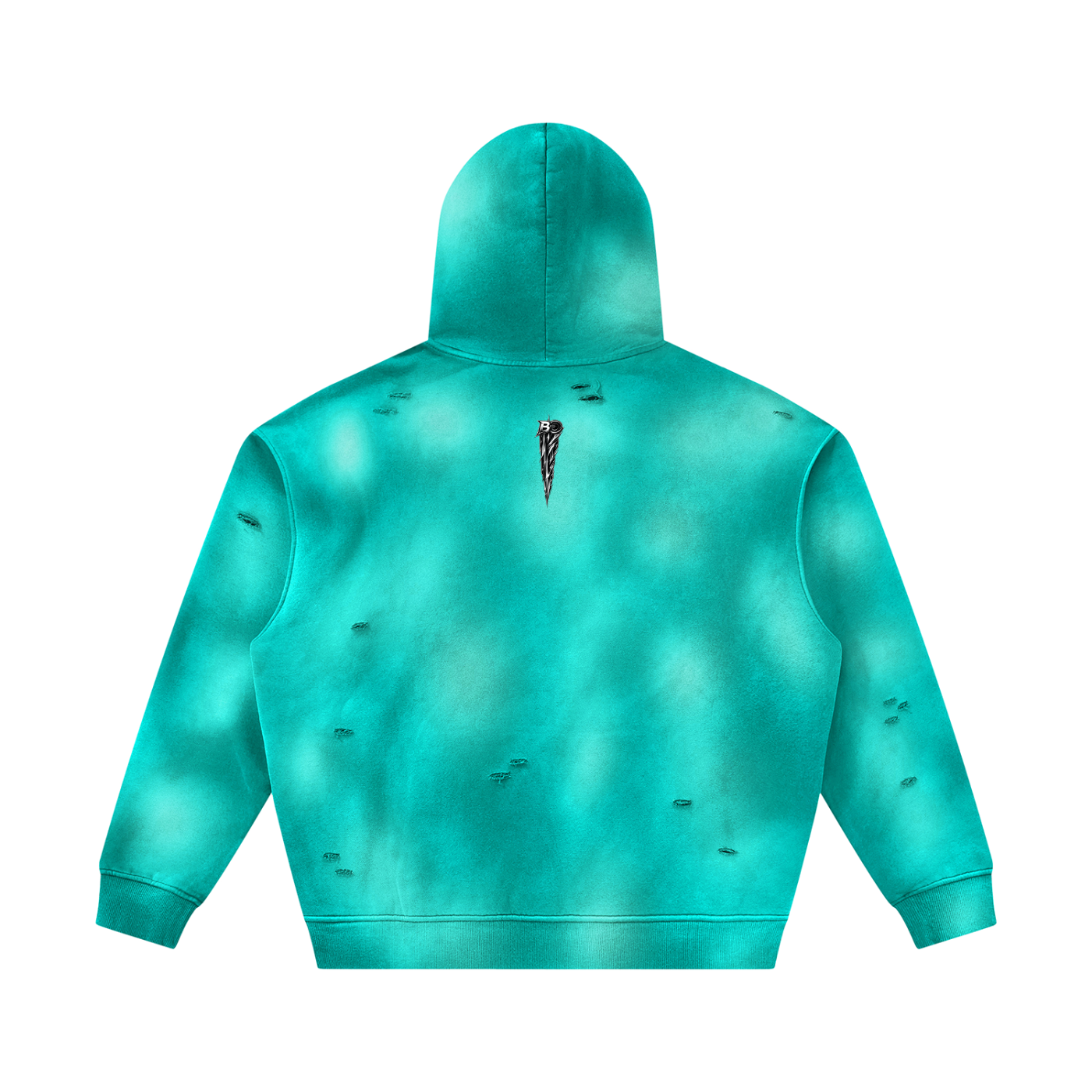 BG “In The Clouds” Unisex Sunfade Frayed Fleece Hoodie
