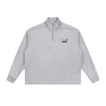 BG “Half-Zip” Raw Edge Sweatshirt