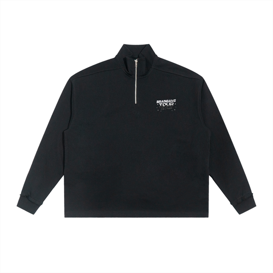 BG “Half-Zip” Raw Edge Sweatshirt