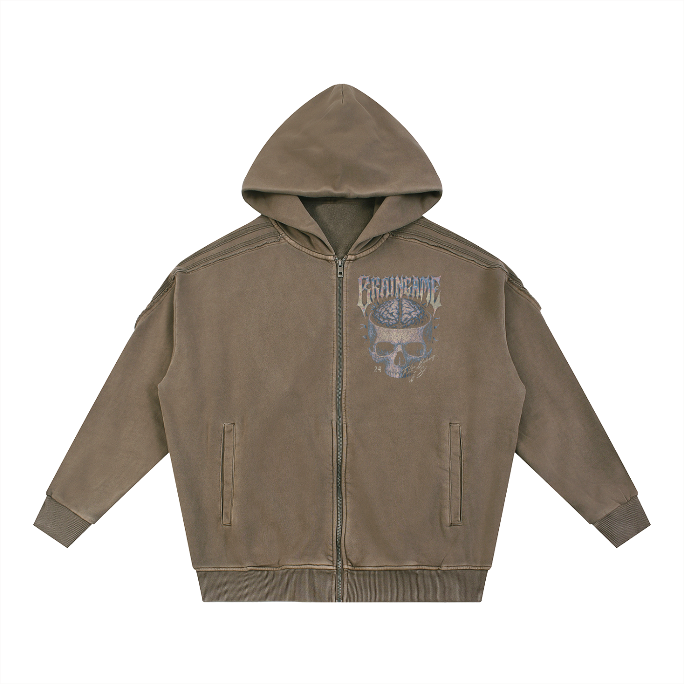 BG “Bikers”  Raw Edge Hoodie